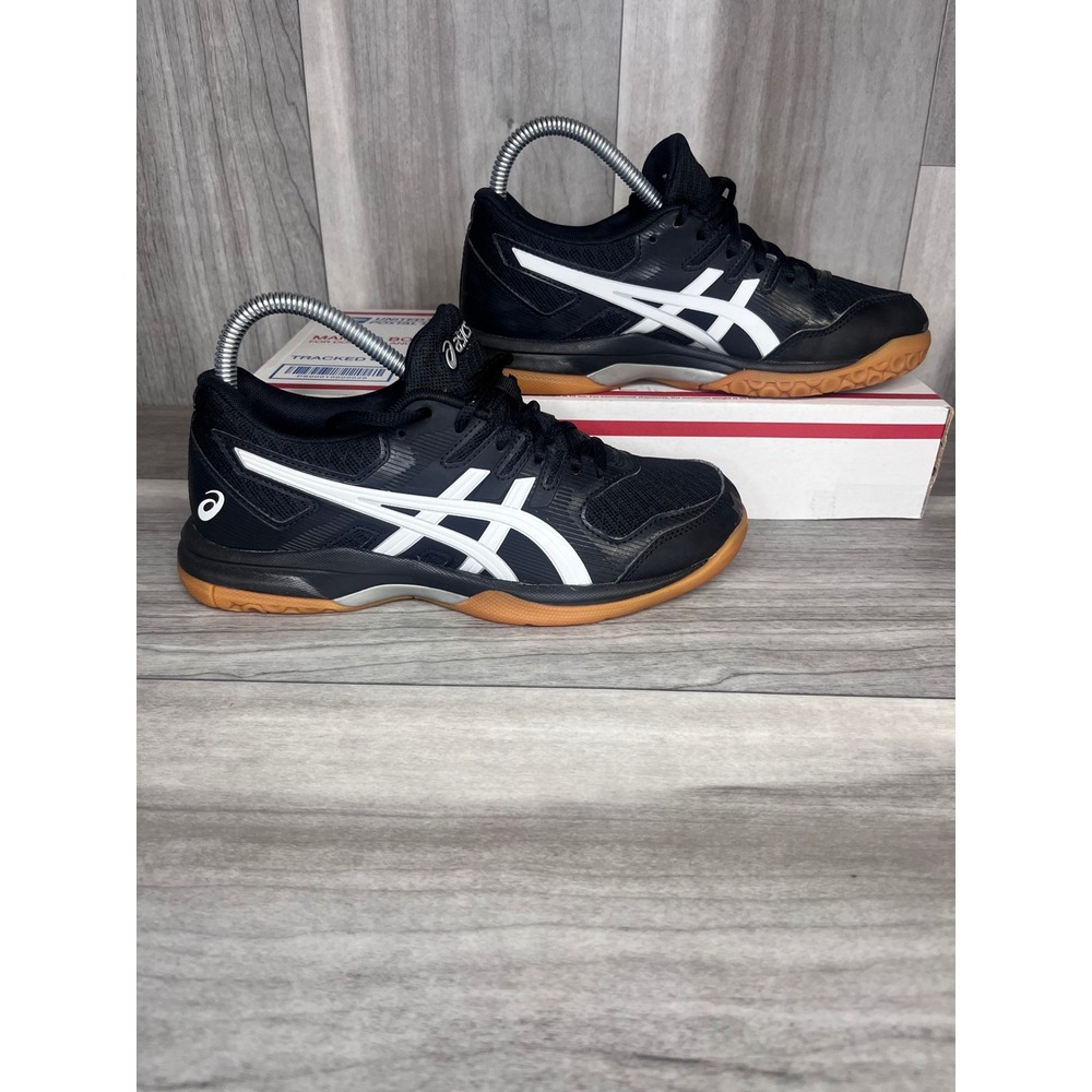 Asics Gel-Rocket Volleyball Shoes Womens 6 Black Indoor Court Sneakers